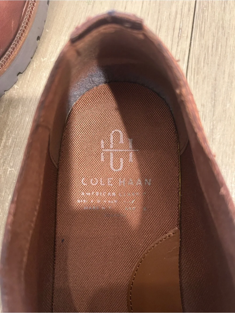 Men's Cole Haan - Brown Leather Wingtip Dress Shoes & coordinating belt